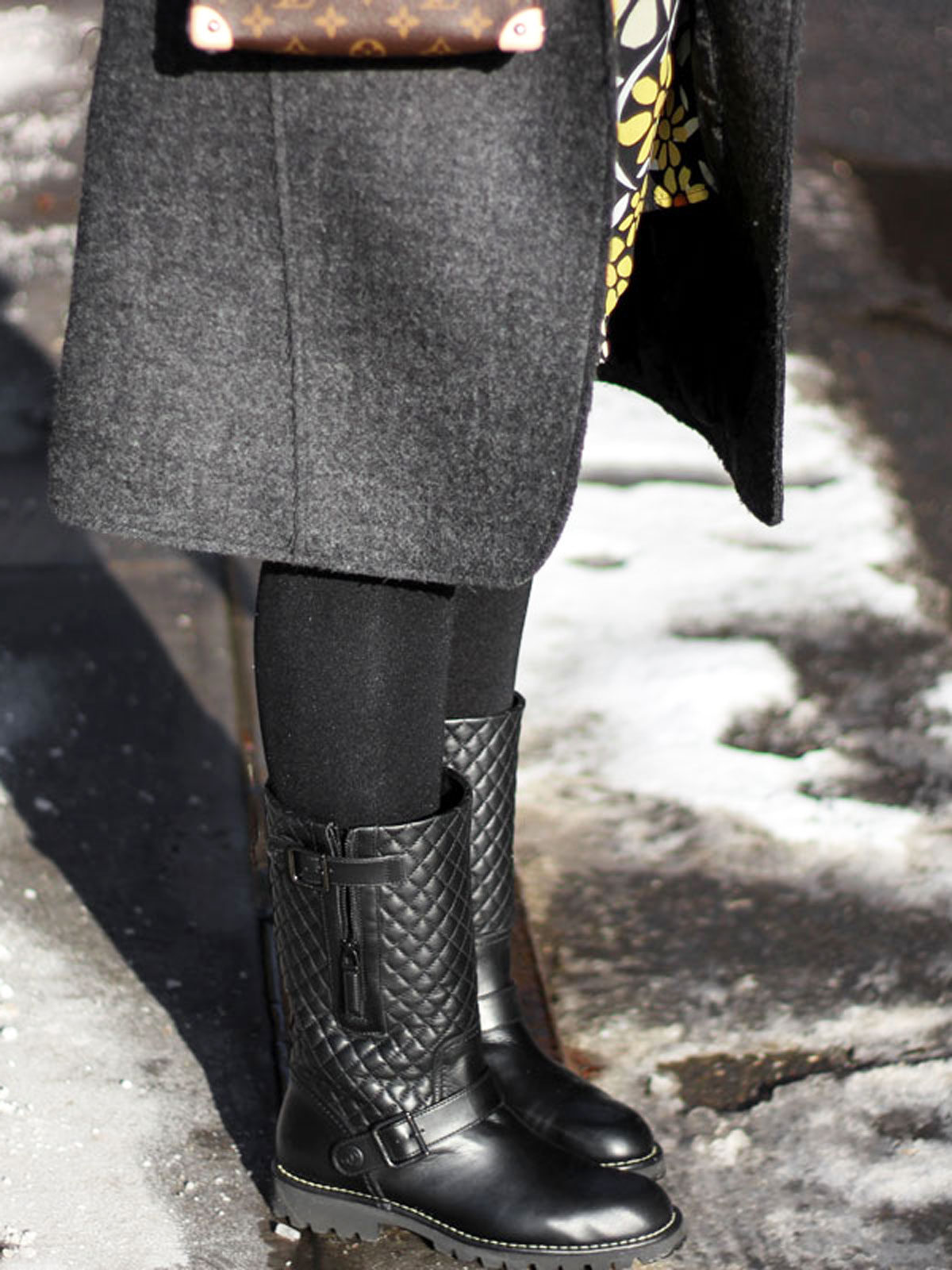 Chanel Quilted Rain Boots