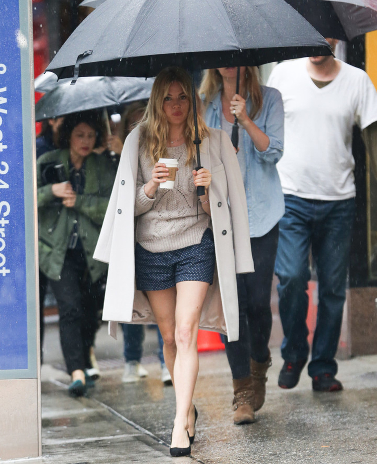 Sienna Miller Rainy Day Outfit